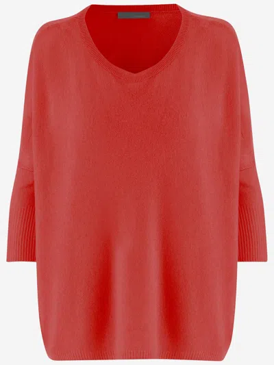 Allude Cashmere Sweater In Red