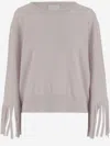 Allude Grey Bangs Wool Sweater