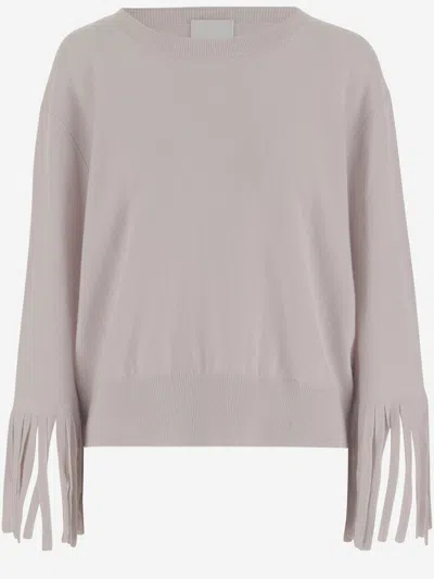 ALLUDE CASHMERE SWEATER WITH BANGS
