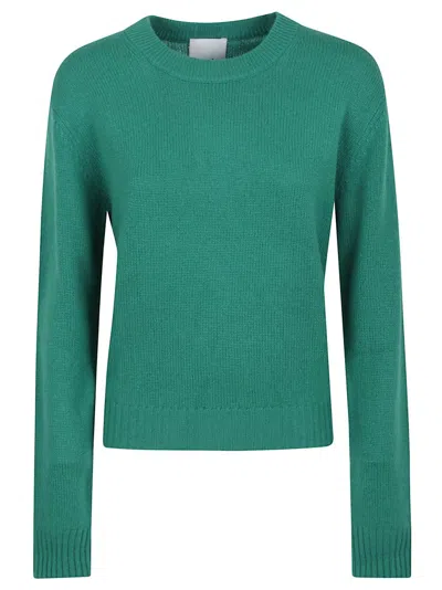 ALLUDE CASHMERE SWEATER WITH RIBBED EDGING