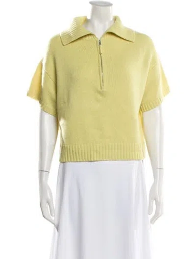 Pre-owned Allude Cashmere Sweater In Yellow
