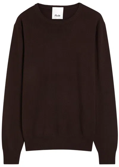 Allude Cashmere Sweatshirt In Brown