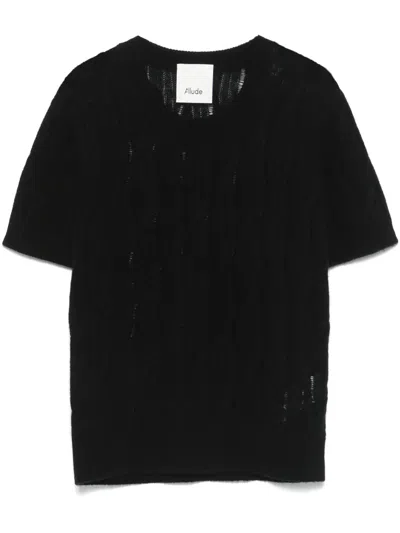 Allude Cashmere Top In Black