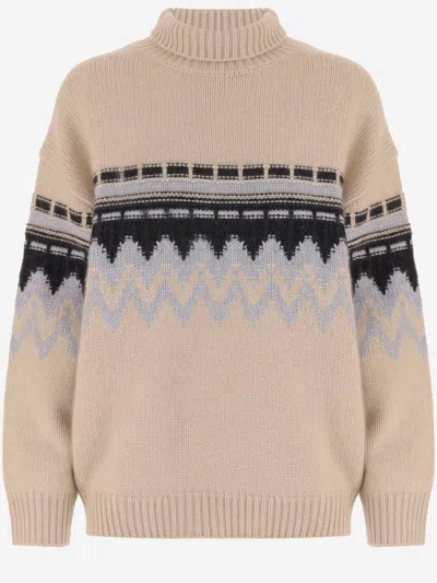 Allude Cashmere Turtleneck Sweater In Neutral
