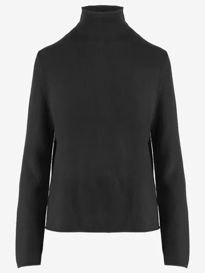 Allude Cashmere Turtleneck Sweater In Black