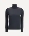 Allude Cashmere Turtleneck Sweater In Blue