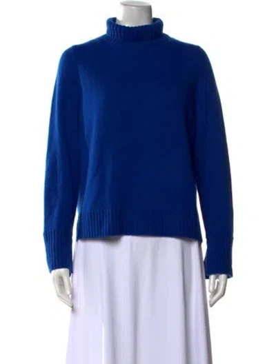 Pre-owned Allude Cashmere Turtleneck Sweater In Blue