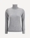 Allude Cashmere Turtleneck Sweater In Gray