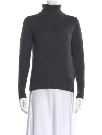 Pre-owned Allude Cashmere Turtleneck Sweater In Gray