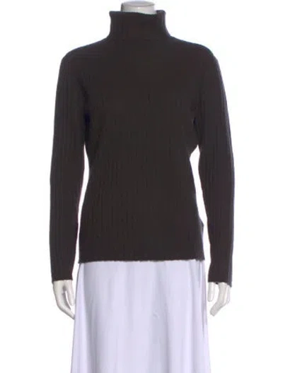 Pre-owned Allude Cashmere Turtleneck Sweater In Gray