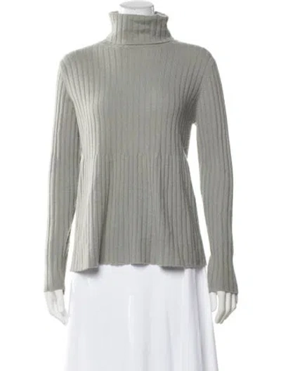 Pre-owned Allude Cashmere Turtleneck Sweater In Gray
