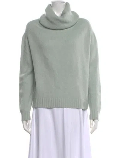 Pre-owned Allude Cashmere Turtleneck Sweater In Green