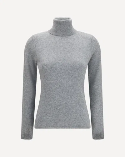 Allude Cashmere Turtleneck Sweater In Gray
