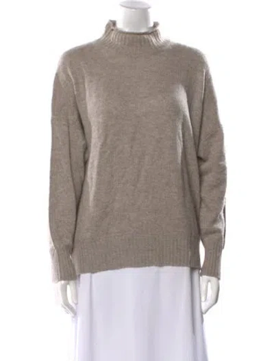Pre-owned Allude Cashmere Turtleneck Sweater In Neutral
