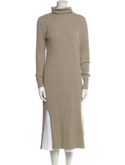 Pre-owned Allude Cashmere Turtleneck Sweater In Neutral
