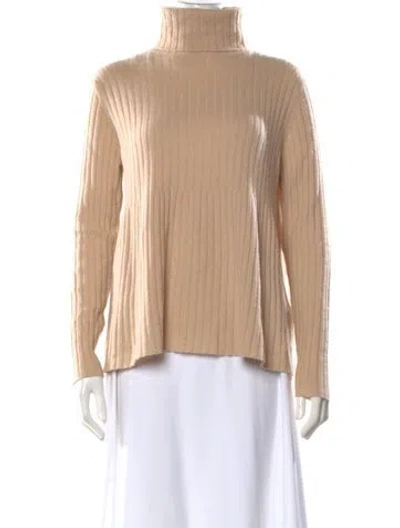 Pre-owned Allude Cashmere Turtleneck Sweater In Neutral