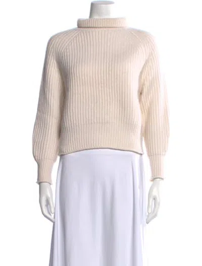 Pre-owned Allude Cashmere Turtleneck Sweater In Neutrals