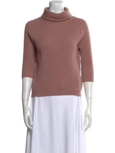 Pre-owned Allude Cashmere Turtleneck Sweater In Pink