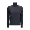 Allude Cashmere Turtleneck Sweater In Black