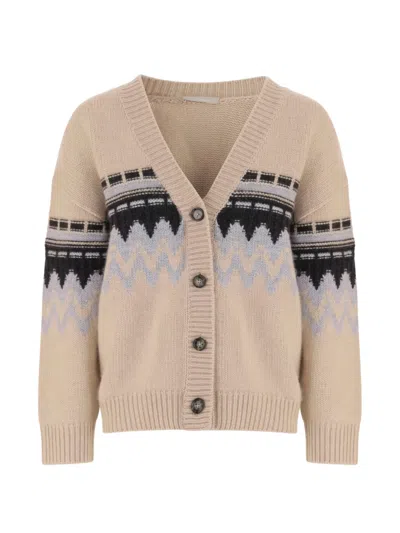 Allude Cashmere V-neck Cardigan In Gray