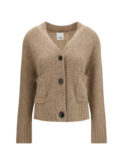 Allude Cashmere V-neck Cardigan In Burgundy