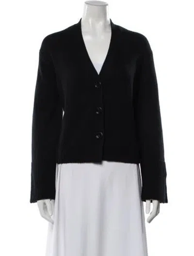 Pre-owned Allude Cashmere V-neck Sweater In Black