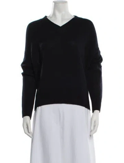Pre-owned Allude Cashmere V-neck Sweater In Blue