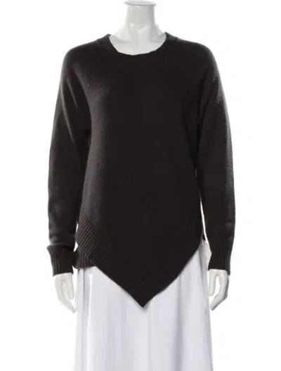 Pre-owned Allude Cashmere V-neck Sweater In Brown