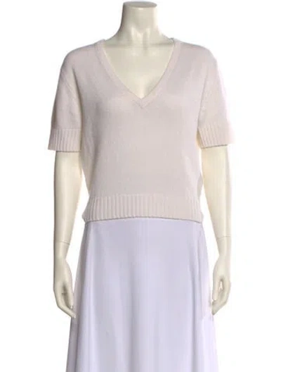 Pre-owned Allude Cashmere V-neck Sweater In Gray