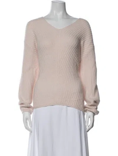 Pre-owned Allude Cashmere V-neck Sweater In Neutrals