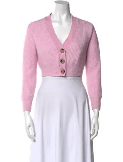 Pre-owned Allude Cashmere V-neck Sweater In Pink