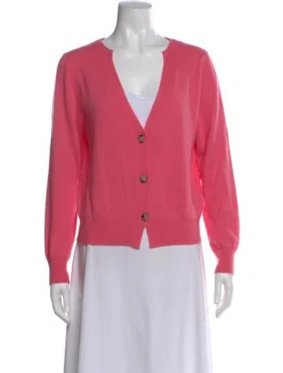 Pre-owned Allude Cashmere V-neck Sweater In Pink