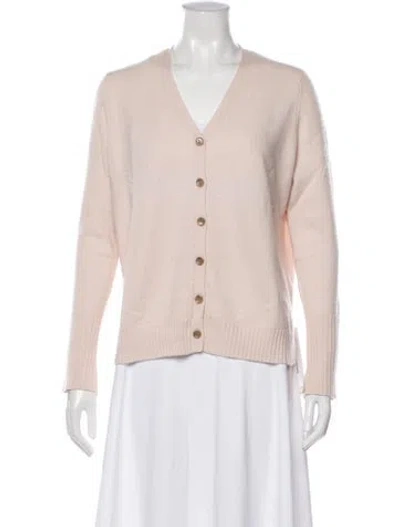 Pre-owned Allude Cashmere V-neck Sweater In Pink
