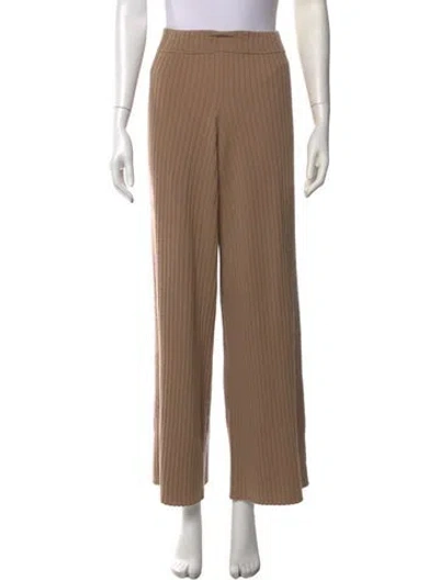 Pre-owned Allude Cashmere Wide Leg Pants In Neutrals