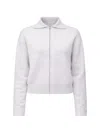 Allude Collar Zip Jacket In White
