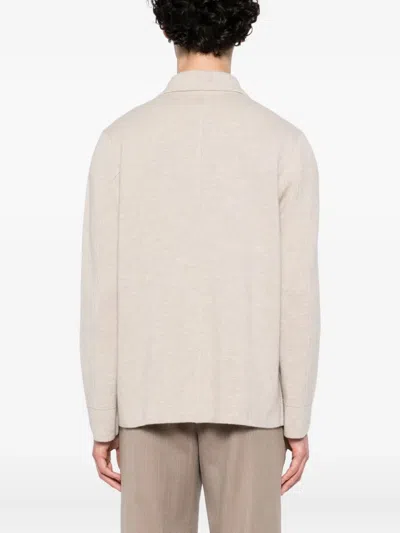 Allude Collared Cardigan In Neutral