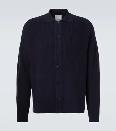 Allude Cotton And Cashmere Cardigan In Blue