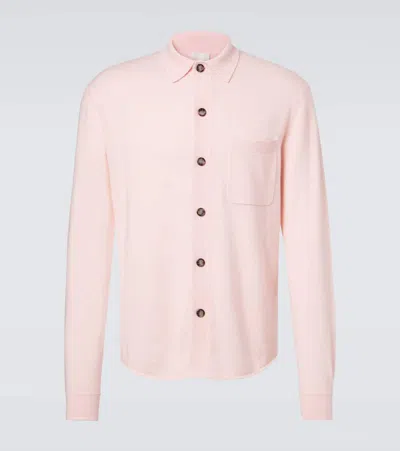 Allude Cotton And Cashmere Overshirt In Pink