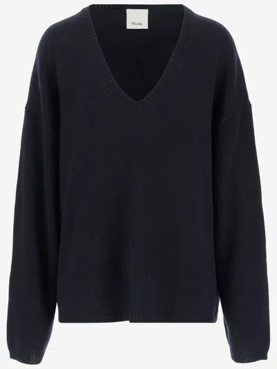 Allude Cotton And Cashmere Sweater In Black