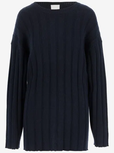 Allude Cotton And Cashmere Sweater In Blue