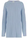Allude Cotton And Cashmere Sweater In Blue