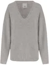Allude Cotton And Cashmere Sweater In Grey