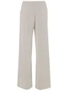 Allude White Cotton Blend Pants