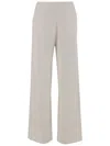 Allude White Cotton Blend Pants In White
