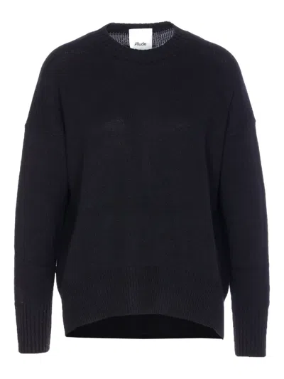 ALLUDE CREW-NECK CASHMERE SWEATER