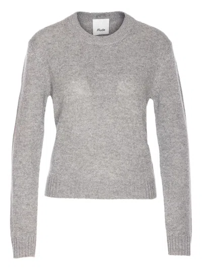 ALLUDE CREW-NECK CASHMERE SWEATER