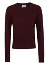 Allude Crew-neck Cashmere Sweater In Red