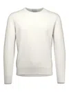 Allude Crew-neck Cashmere Sweater In White