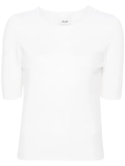 Allude Crew-neck Knitted Top In 中性色