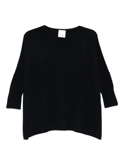 Allude Crew-neck Knitwear In Black